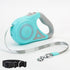 correa retractil para perros con luz led mas collar