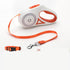 correa retractil para perros con luz led mas collar