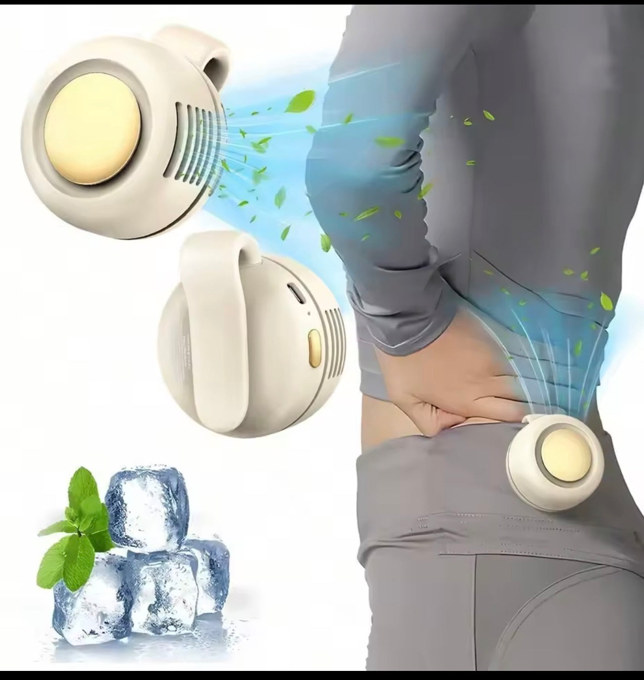 Ventilador portatil de Cuello Recargable USB